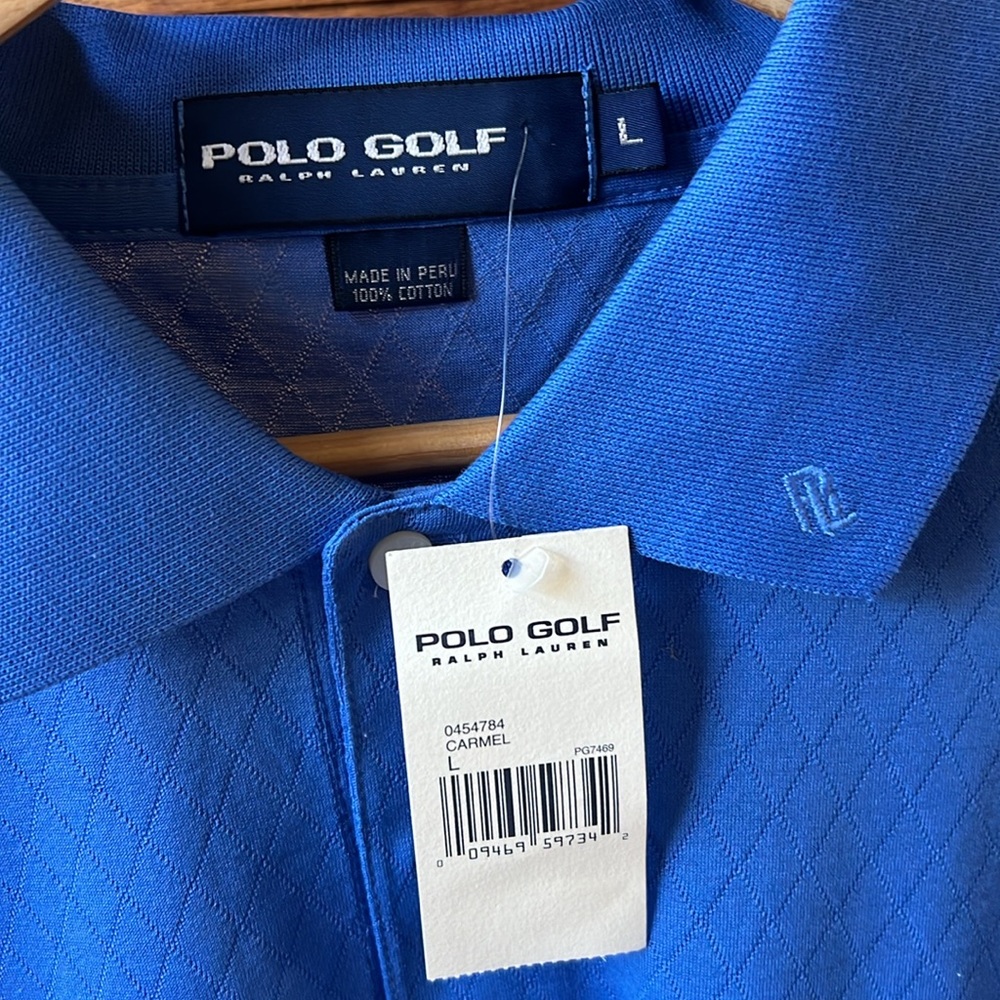 Polo blue golf shirt - Picture 3 of 4
